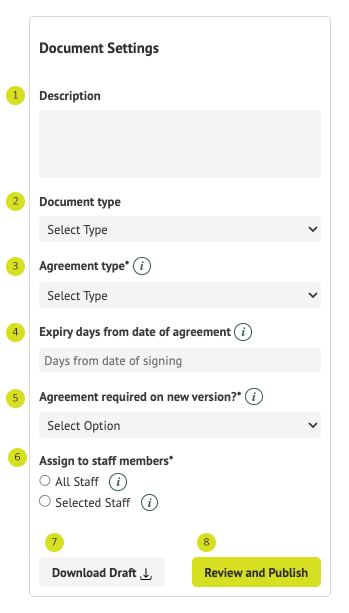 EDM - Document Settings